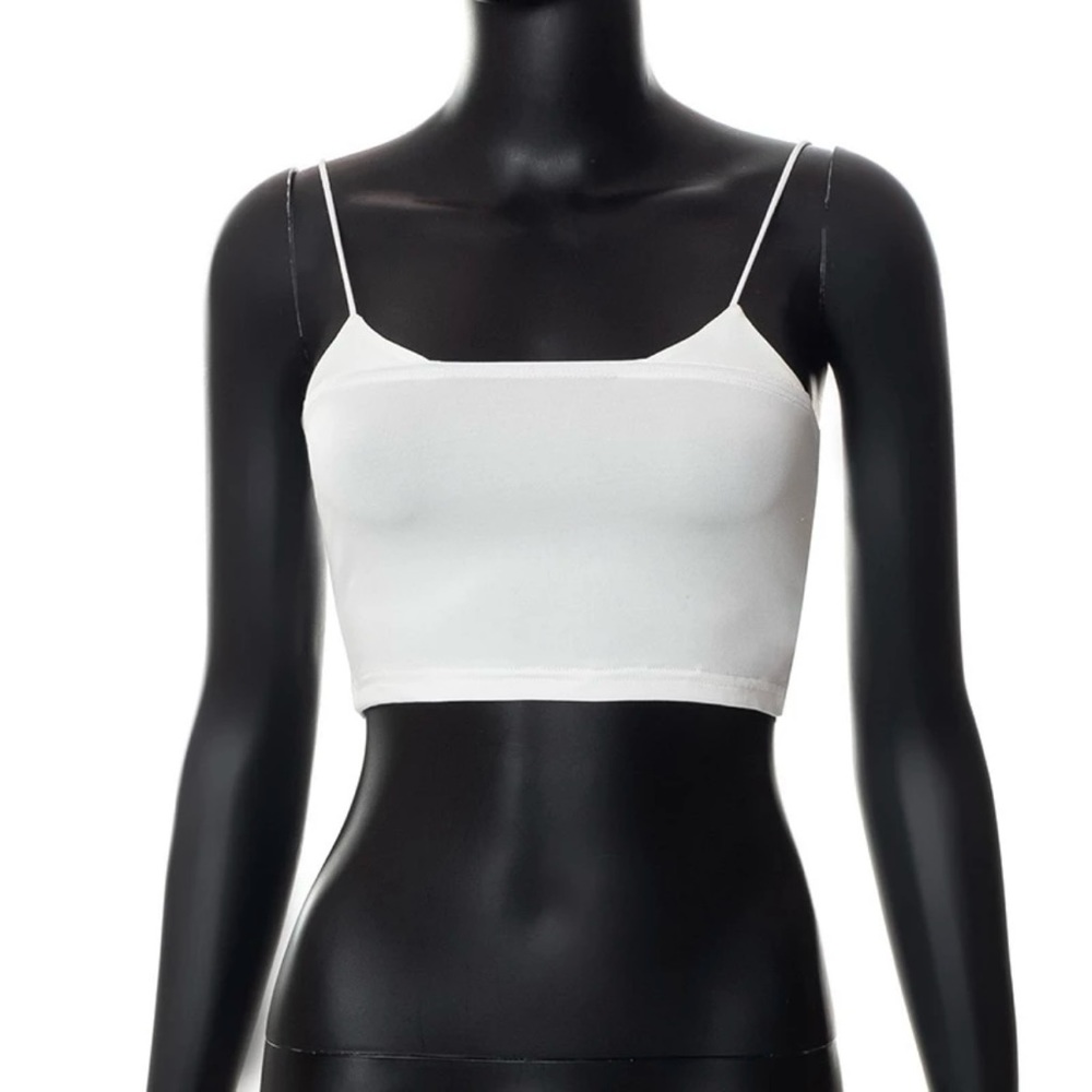 Tank Top Low Cut Slim Fit Casual Camisole White, Small──★